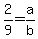 2%2F9=a%2Fb