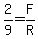 2%2F9+=+F%2FR