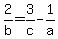 2%2Fb+=+3%2Fc+-+1%2Fa