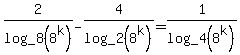 2%2Flog_8%288%5Ek%29+-+4%2Flog_2%288%5Ek%29+=+1%2Flog_4%288%5Ek%29