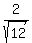 2%2Fsqrt%2812%29