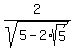 2%2Fsqrt%285-2%2Asqrt%285%29%29