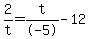 2%2Ft+=+t%2F-+5+-+12