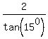 2%2Ftan%2815%5E0%29