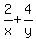 2%2Fx%2B4%2Fy