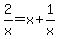2%2Fx=x%2B1%2Fx