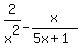 2%2Fx%5E2+-+x%2F%285x%2B1%29