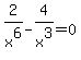 2%2Fx%5E6-4%2Fx%5E3=0