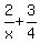 2%2Fx+%2B+3%2F4