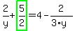2%2Fy%2Bhighlight_green%28+5%2F2+%29=4-2%2F%283%2Ay%29
