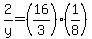 2%2Fy=%2816%2F3%29%2A%281%2F8%29