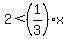 2%3C%281%2F3%29x