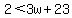2%3C3w%2B23