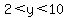 2%3Cy%3C10