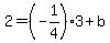 2=%28-1%2F4%293%2Bb