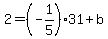 2=%28-1%2F5%2931%2Bb