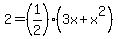 2=%281%2F2%29%283x%2Bx%5E2%29
