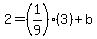 2=%281%2F9%29%283%29%2Bb