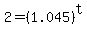 2=%281.045%29%5Et