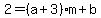 2=%28a%2B3%29m%2Bb