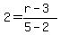 2=%28r-3%29%2F%285-2%29
