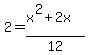 2=%28x%5E2%2B2x%29%2F12