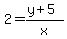 2=%28y%2B5%29%2Fx