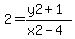 2=%28y2%2B1%29%2F%28x2-4%29
