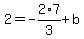 2=-2%2A7%2F3%2Bb