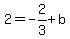 2=-2%2F3%2Bb