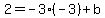 2=-3%28-3%29%2Bb