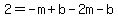 2=-m%2Bb-2m-b