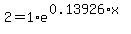 2=1%2Ae%5E%280.13926%2Ax%29