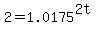 2=1.0175%5E%282t%29