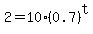 2=10%280.7%29%5Et