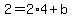 2=2%2A4%2Bb