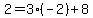 2=3%28-2%29%2B8