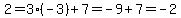 2=3%28-3%29%2B7=-9%2B7=-2