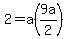 2=a%289a%2F2%29