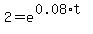 2=e%5E%280.08%2At%29