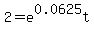 2=e%5E0.0625t