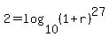 2=log%2810%2C%281%2Br%29%5E27%29