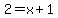 2=x%2B1