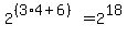 2%5E%28%283%2A4%2B6%29%29+=+2%5E18
