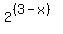 2%5E%28%283-x%29%29