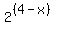 2%5E%28%284-x%29%29