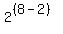 2%5E%28%288-2%29%29%29=2%5E6=64