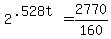 2%5E%28.528t%29+=+2770%2F160
