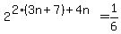 2%5E%282%283n%2B7%29%2B4n%29+=+1%2F6
