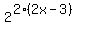 2%5E%282%2A%282x-3%29%29